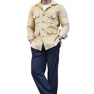 Parmesan Yellow Corduroy Hunting Shacket Men - Buy Unique Vintage Style | Jaipurio
